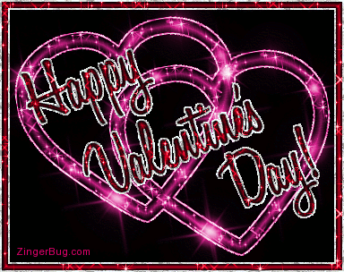 Valentines  Hearts on Glitter Graphic Comment  Happy Valentine S Day Glitter Linked Hearts