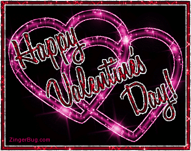 Valentines Hearts on Glitter Graphic Comment Happy Valentine S Day Glitter Linked Hearts