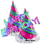 MySpace Birthday Comments - Popular Favorites - Glittered Birthday Hats