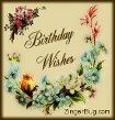 Click here to browse our collection of vintage Happy Birthday images. This graphic features Victorian flowers with the script message: Happy Birthday
