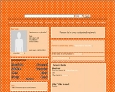 Click for orange and peach colored MySpace layouts. This layout features orange polka dots.