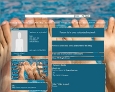click to browse more MySpace summer layouts. This layout features tanned feet at a swimming pool