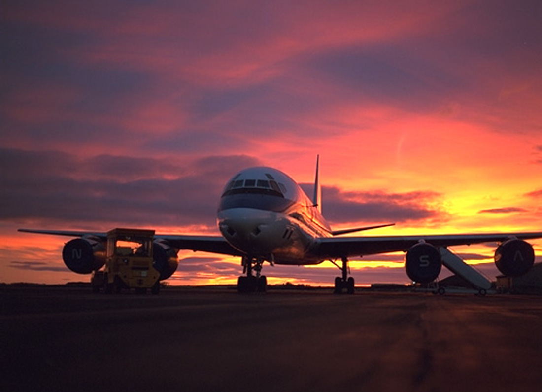 Click to get the codes for this image. Airplane At Sunset, Airplanes  Rockets, Sunsets and Sunrises Background, wallpaper or texture for any blog, web page, phone or desktop