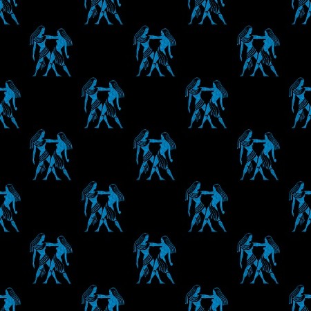 Click to get the codes for this image. Blue Gemini Astrology On Black, Astrology  Zodiac Symbols Background, wallpaper or texture for, Blogger, Wordpress, or any web page, blog, desktop or phone.