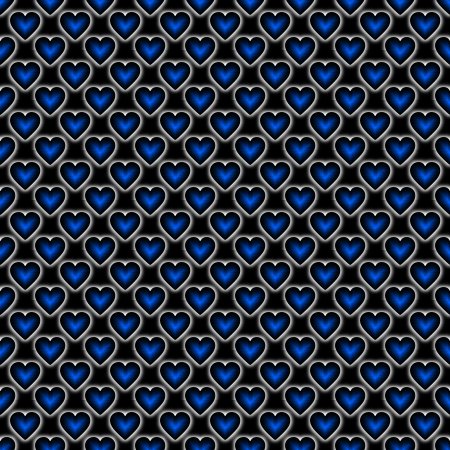 Click to get the codes for this image. Blue Satin Hearts On Black Background Seamless, Colors  Blue, Hearts Background, wallpaper or texture for, Blogger, Wordpress, or any web page, blog, desktop or phone.