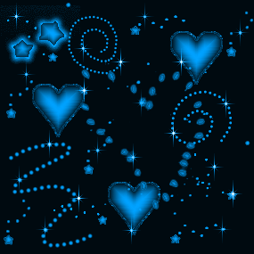 Click to get the codes for this image. Blue Satin Love Bats, Sparkles and Glitter, Hearts, Colors  Blue Background, wallpaper or texture for, Blogger, Wordpress, or any web page, blog, desktop or phone.