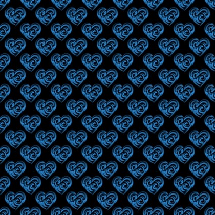Click to get the codes for this image. Blue Swirley Hearts On Black, Hearts, Colors  Blue Background, wallpaper or texture for, Blogger, Wordpress, or any web page, blog, desktop or phone.