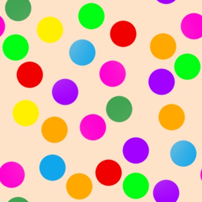 Click to get the codes for this image. Colorful Dots On Light Orange, Patterns  Circles and Polkadots Background, wallpaper or texture for Blogger, Wordpress, or any phone, desktop or blog.