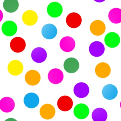 Click to get the codes for this image. Colorful Dots On White, Patterns  Circles and Polkadots, Colors  Rainbow Background, wallpaper or texture for Blogger, Wordpress, or any phone, desktop or blog.