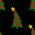 Click to get the codes for this image. Dancing Christmas Trees On Black, Holidays  Christmas Background, wallpaper or texture for Blogger, Wordpress, or any phone, desktop or blog.