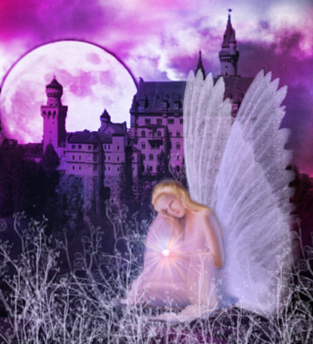 Click to get the codes for this image. Fantasy Angel With Castle, Fantasy, Angels and Fairies Background, wallpaper or texture for, Blogger, Wordpress, or any web page, blog, desktop or phone.