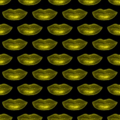 Click to get the codes for this image. Gold Lips On Black Background Seamless, Colors  Yellow and Gold, Lips and Kisses Background, wallpaper or texture for, Blogger, Wordpress, or any web page, blog, desktop or phone.