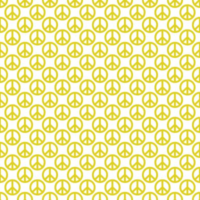 Click to get the codes for this image. Gold Peace Signs On White Background Seamless, Peace Signs, Colors  Yellow and Gold Background, wallpaper or texture for Blogger, Wordpress, or any phone, desktop or blog.