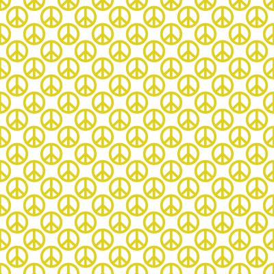 Click to get the codes for this image. Gold Peace Signs On White Background Seamless, Peace Signs, Colors  Yellow and Gold Background, wallpaper or texture for Blogger, Wordpress, or any phone, desktop or blog.