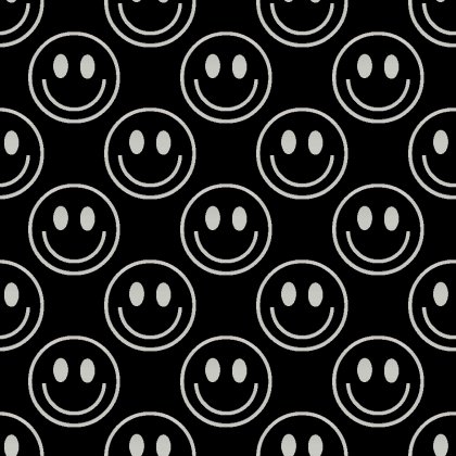Click to get the codes for this image. Gray Smiley Faces On Black Background Seamless, Smiley Faces, Colors  Grey and Monochrome Background, wallpaper or texture for Blogger, Wordpress, or any phone, desktop or blog.