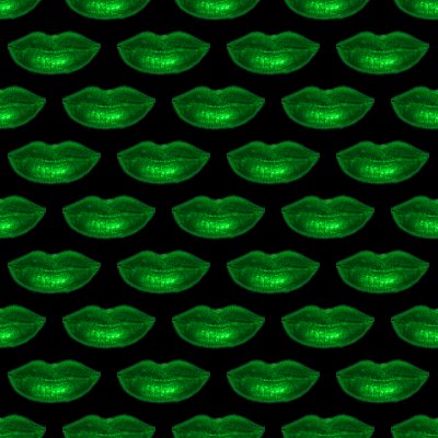 Click to get the codes for this image. Green Lips On Black Background Seamless, Colors  Green, Lips and Kisses Background, wallpaper or texture for, Blogger, Wordpress, or any web page, blog, desktop or phone.