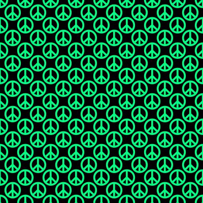 Click to get the codes for this image. Green Peace Signs On Black Background Seamless, Peace Signs, Colors  Green Background, wallpaper or texture for Blogger, Wordpress, or any phone, desktop or blog.