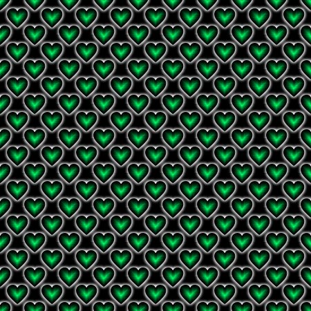 Click to get the codes for this image. Green Satin Hearts On Black Background Seamless, Colors  Green, Hearts Background, wallpaper or texture for, Blogger, Wordpress, or any web page, blog, desktop or phone.