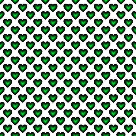 Click to get the codes for this image. Green Satin Hearts On White Background Seamless, Hearts, Colors  Green Background, wallpaper or texture for, Blogger, Wordpress, or any web page, blog, desktop or phone.