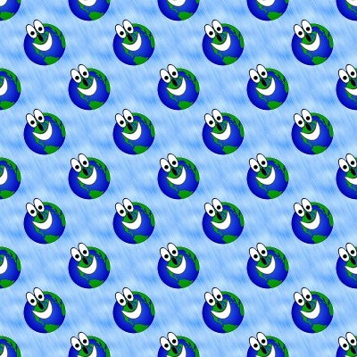 Click to get the codes for this image. Happy Tiny Earths, Environmental, Earth Day, Outer Space  Planets Moons etc Background, wallpaper or texture for, Blogger, Wordpress, or any web page, blog, desktop or phone.