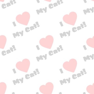 Click to get the codes for this image. I Heart My Cat Seamless Wallpaper Watermark, Animals  Cats Background, wallpaper or texture for any blog, web page, phone or desktop