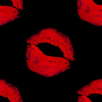 Click to get the codes for this image. Lips On Black, Lips and Kisses, Colors  Red Background, wallpaper or texture for, Blogger, Wordpress, or any web page, blog, desktop or phone.