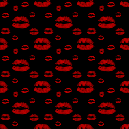 Click to get the codes for this image. Lots Of Kisses On Black, Lips and Kisses, Colors  Red Background, wallpaper or texture for, Blogger, Wordpress, or any web page, blog, desktop or phone.