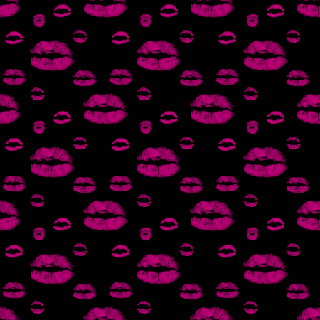Click to get the codes for this image. Lots Of Pink Kisses On Black, Lips and Kisses, Colors  Pink Background, wallpaper or texture for, Blogger, Wordpress, or any web page, blog, desktop or phone.