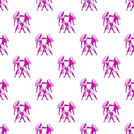 Click to get the codes for this image. Magenta Gemini Astrology On White, Astrology  Zodiac Symbols Background, wallpaper or texture for, Blogger, Wordpress, or any web page, blog, desktop or phone.