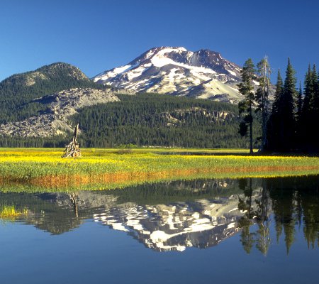 Click to get the codes for this image. Mountain Landscape With Lake Oregon Cascades Background 1800x1600, Nature Landscapes  Scenery Background, wallpaper or texture for any blog, web page, phone or desktop