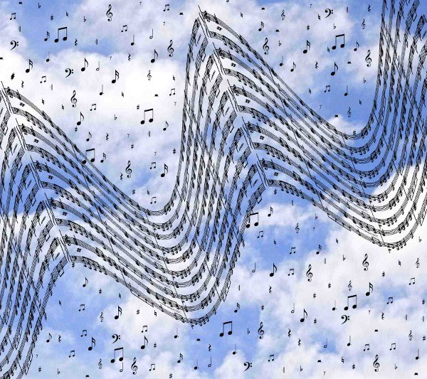 Click to get the codes for this image. Musical Score Wave Sky Background With Notes And Music Dingbats 1800x1600, Music and Musical Instruments, Colors  Blue, Sky Background, wallpaper or texture for Blogger, Wordpress, or any phone, desktop or blog.