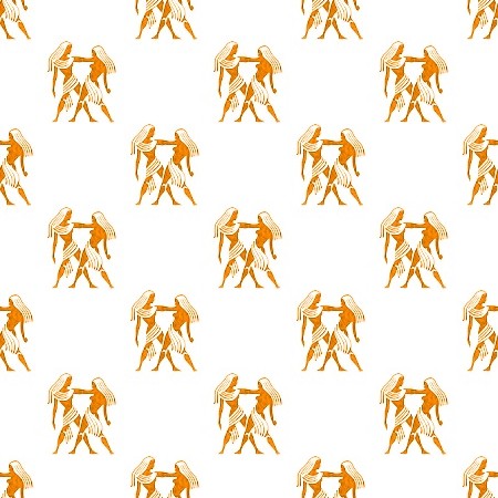 Click to get the codes for this image. Orange Gemini Astrology On White, Astrology  Zodiac Symbols Background, wallpaper or texture for, Blogger, Wordpress, or any web page, blog, desktop or phone.