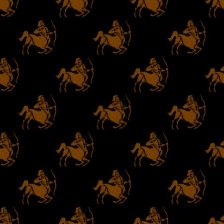 Click to get the codes for this image. Orange Sagittarius Astrology On Black, Astrology  Zodiac Symbols Background, wallpaper or texture for, Blogger, Wordpress, or any web page, blog, desktop or phone.