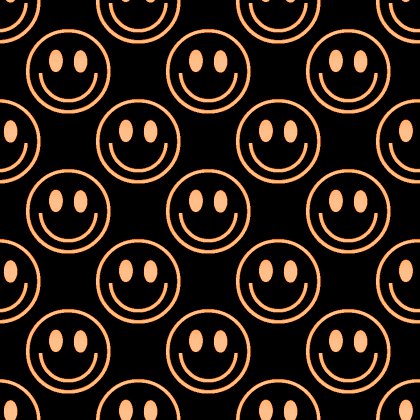 Click to get the codes for this image. Orange Smiley Faces On Black Background Seamless, Smiley Faces, Colors  Orange Background, wallpaper or texture for Blogger, Wordpress, or any phone, desktop or blog.
