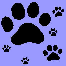 Click to get the codes for this image. Pawprints on Perrywinkle Background, Animals  Cats, Animals  Dogs, Colors  Blue Background, wallpaper or texture for Blogger, Wordpress, or any phone, desktop or blog.