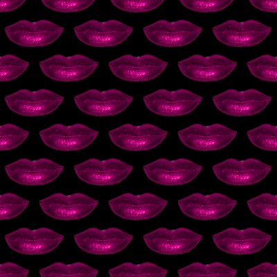 Click to get the codes for this image. Pink Lips On Black Background Seamless, Colors  Pink, Lips and Kisses Background, wallpaper or texture for, Blogger, Wordpress, or any web page, blog, desktop or phone.
