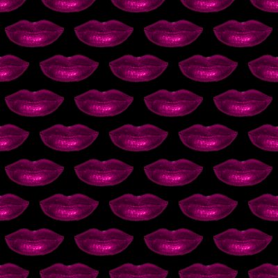 Click to get the codes for this image. Pink Lips On Black Background Seamless, Colors  Pink, Lips and Kisses Background, wallpaper or texture for, Blogger, Wordpress, or any web page, blog, desktop or phone.