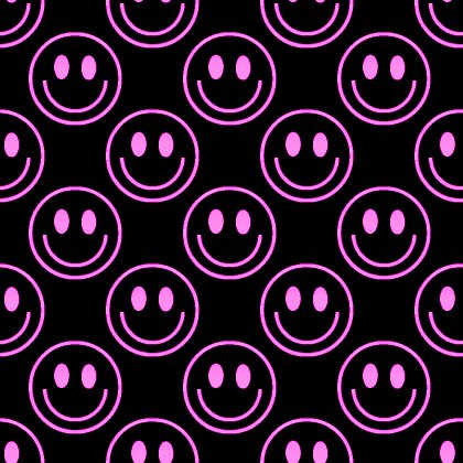 Click to get the codes for this image. Pink Smiley Faces On Black Background Seamless, Smiley Faces, Colors  Pink Background, wallpaper or texture for Blogger, Wordpress, or any phone, desktop or blog.