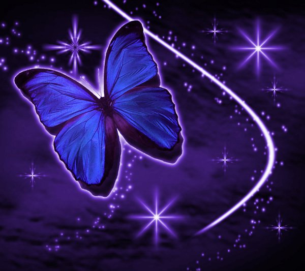 Click to get the codes for this image. Purple Butterfly With Stars Background 1800x1600, Butterflies, Colors  Blue Background, wallpaper or texture for Blogger, Wordpress, or any phone, desktop or blog.