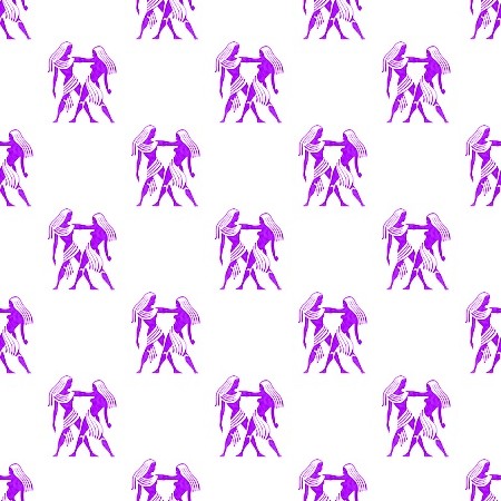 Click to get the codes for this image. Purple Gemini Astrology On White, Astrology  Zodiac Symbols Background, wallpaper or texture for, Blogger, Wordpress, or any web page, blog, desktop or phone.