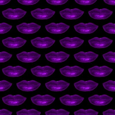 Click to get the codes for this image. Purple Lips On Black Background Seamless, Colors  Purple, Lips and Kisses Background, wallpaper or texture for, Blogger, Wordpress, or any web page, blog, desktop or phone.