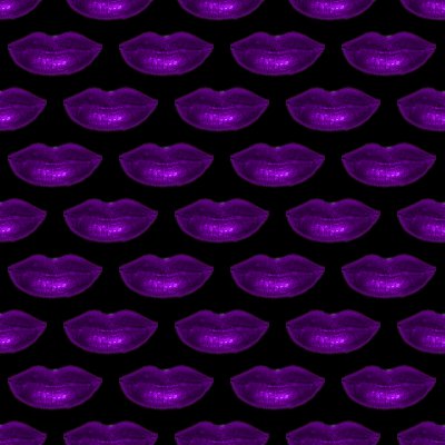 Click to get the codes for this image. Purple Lips On Black Background Seamless, Colors  Purple, Lips and Kisses Background, wallpaper or texture for, Blogger, Wordpress, or any web page, blog, desktop or phone.