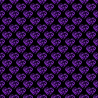 Click to get the codes for this image. Purple Swirley Hearts On Black, Hearts, Colors  Purple Background, wallpaper or texture for, Blogger, Wordpress, or any web page, blog, desktop or phone.