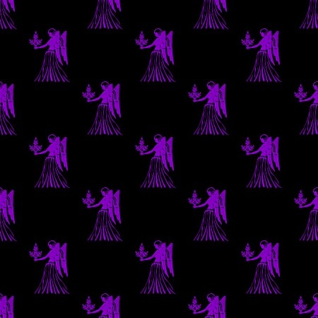 Click to get the codes for this image. Purple Virgo Astrology On Black, Astrology  Zodiac Symbols Background, wallpaper or texture for, Blogger, Wordpress, or any web page, blog, desktop or phone.