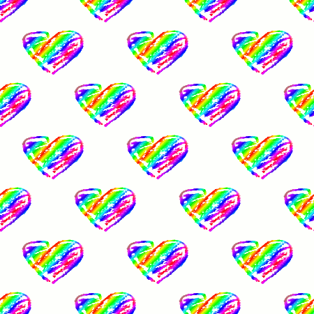 Click to get the codes for this image. Rainbow Scribble Hearts On White, Hearts, Colors  Rainbow Background, wallpaper or texture for, Blogger, Wordpress, or any web page, blog, desktop or phone.