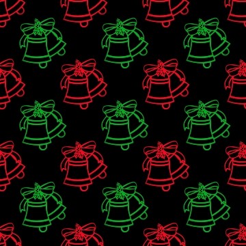 Click to get the codes for this image. Red And Green Christmas Bells On Black, Holidays  Christmas Background, wallpaper or texture for Blogger, Wordpress, or any phone, desktop or blog.