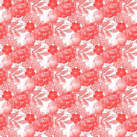 Click to get the codes for this image. Red And White Floral Pattern, Flowers  Floral Designs, Colors  Red Background, wallpaper or texture for Blogger, Wordpress, or any phone, desktop or blog.