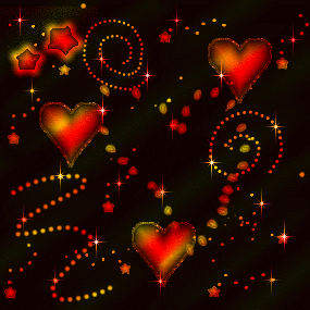 Click to get the codes for this image. Red And Yellow Satin Love Bats, Sparkles and Glitter, Hearts, Colors  Red Background, wallpaper or texture for, Blogger, Wordpress, or any web page, blog, desktop or phone.