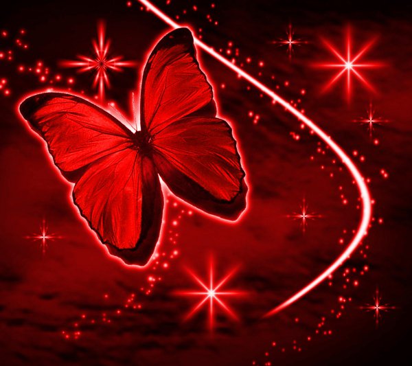 Click to get the codes for this image. Red Butterfly With Stars Background 1800x1600, Butterflies, Colors  Red Background, wallpaper or texture for Blogger, Wordpress, or any phone, desktop or blog.