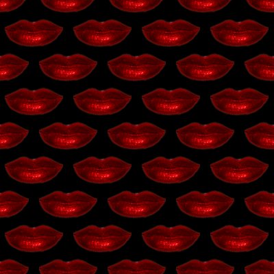 Click to get the codes for this image. Red Lips On Black Background Seamless, Colors  Red, Lips and Kisses Background, wallpaper or texture for, Blogger, Wordpress, or any web page, blog, desktop or phone.